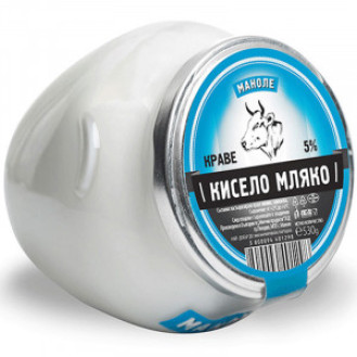 Кисело мляко краве Маноле 5% 530 гр. Bulgarischer Joghurt, Kuh