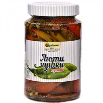 Люти чушки, пукани Вкус от България 314 гр. Chili Люти чушки, пукани Вкус от България 314 гр. Chili